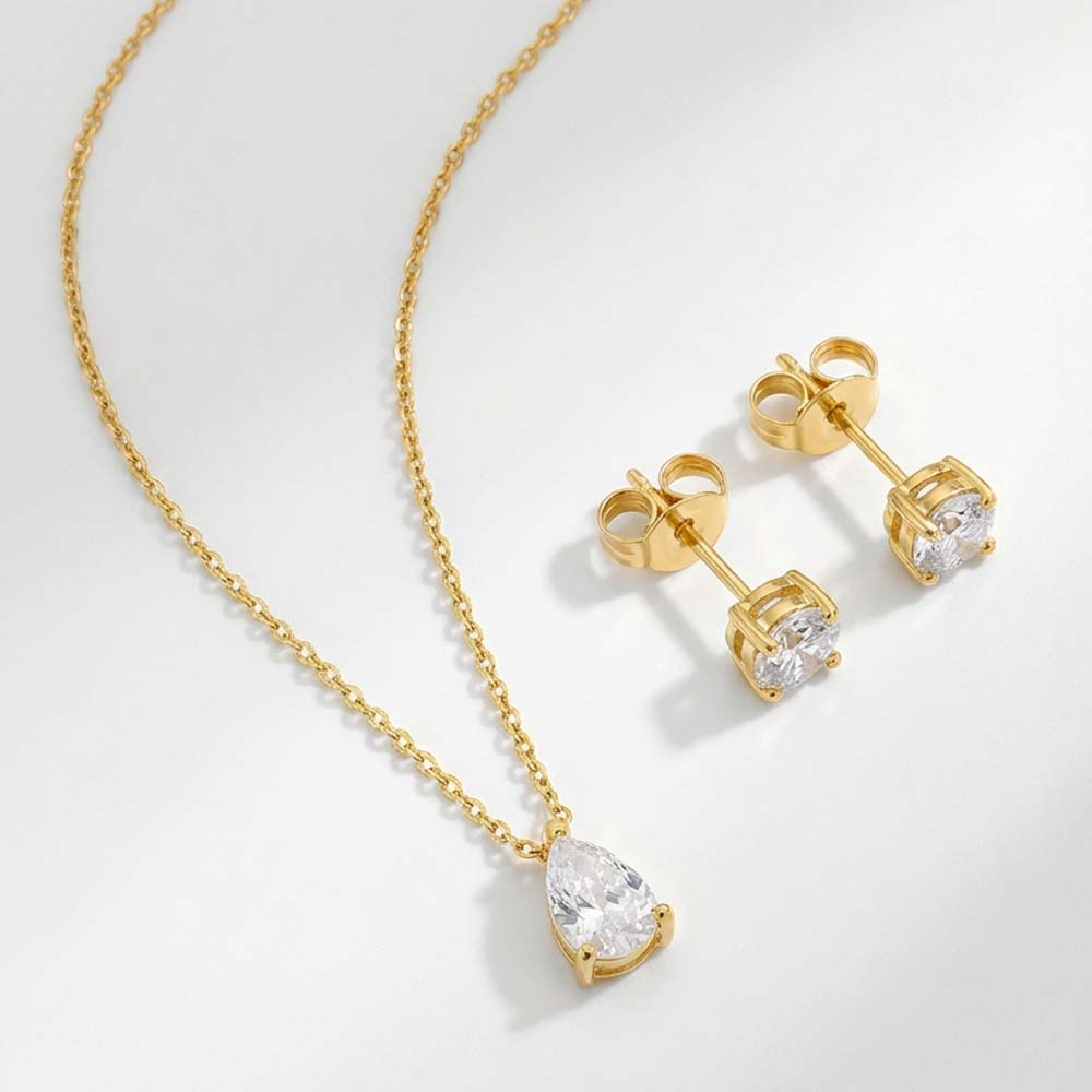 Delicate Crystal Jewellery Set