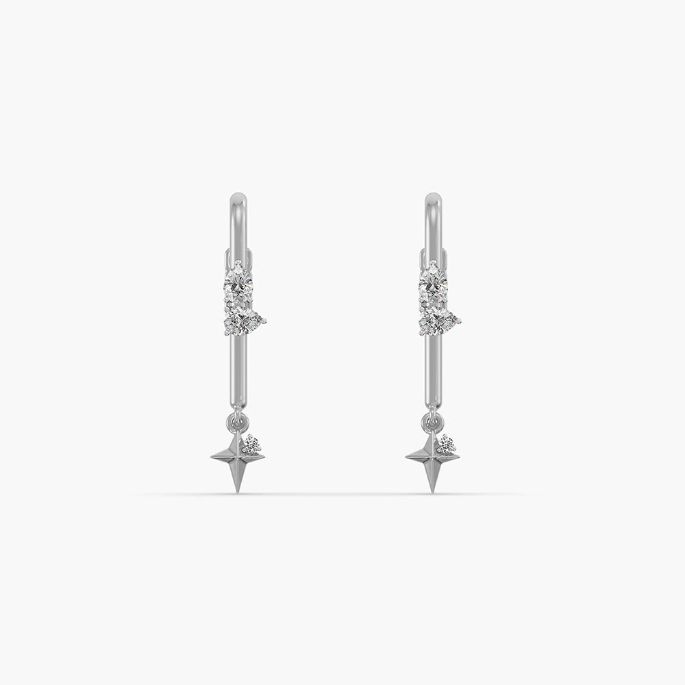 Pear Drop 925 Silver Jacket Earrings