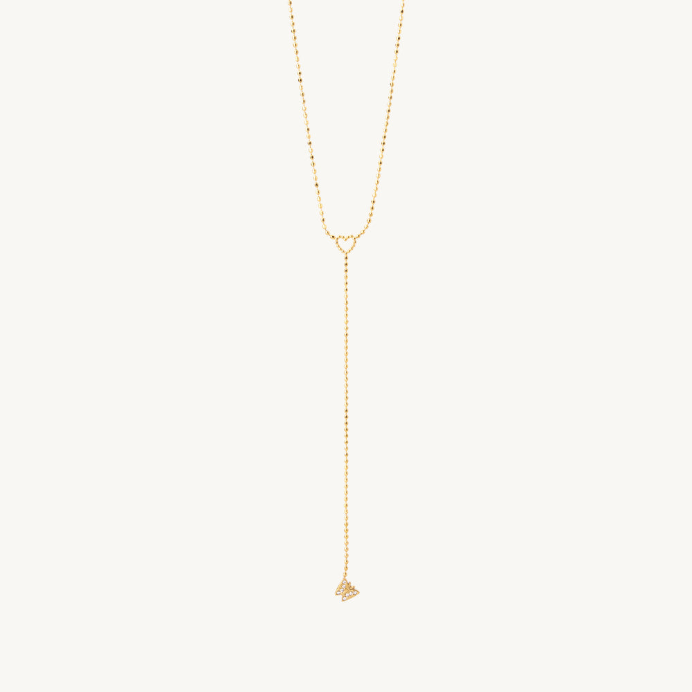 Delicate Flutter Lariat Necklace