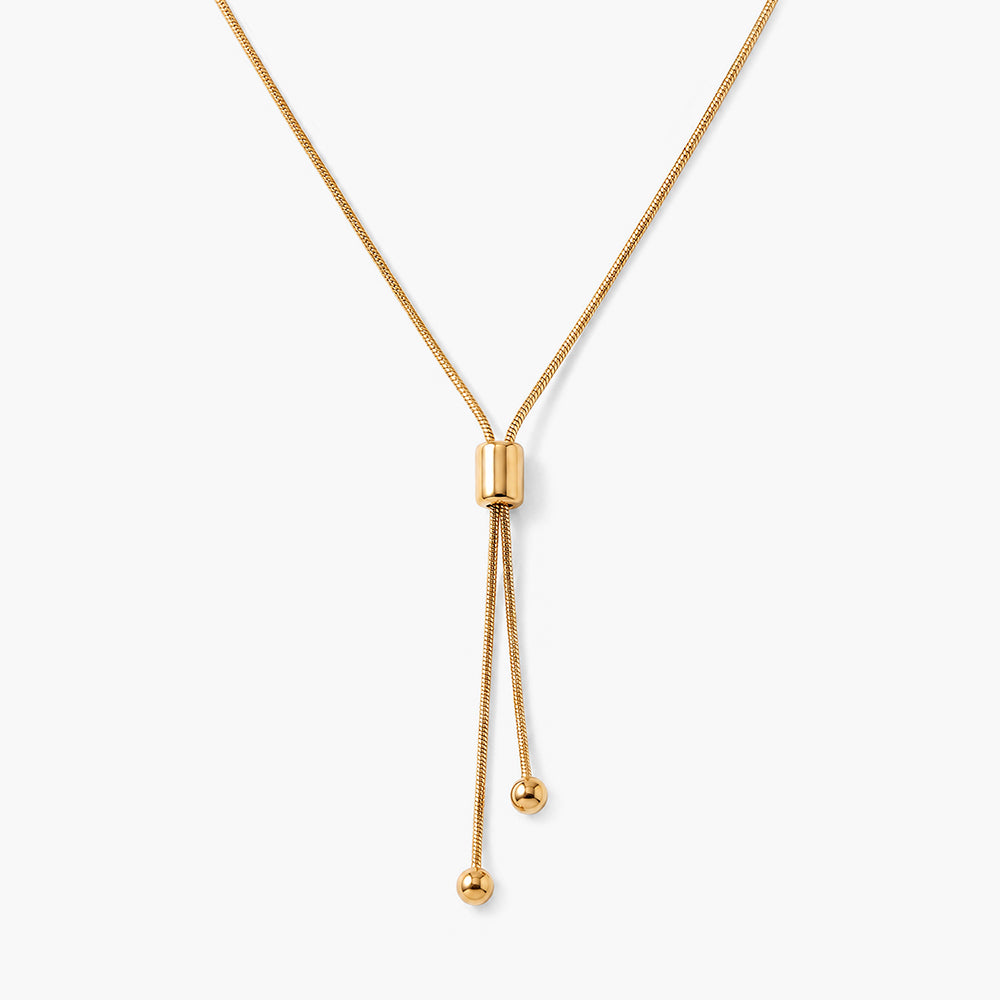 Fluid Line Lariat Necklace