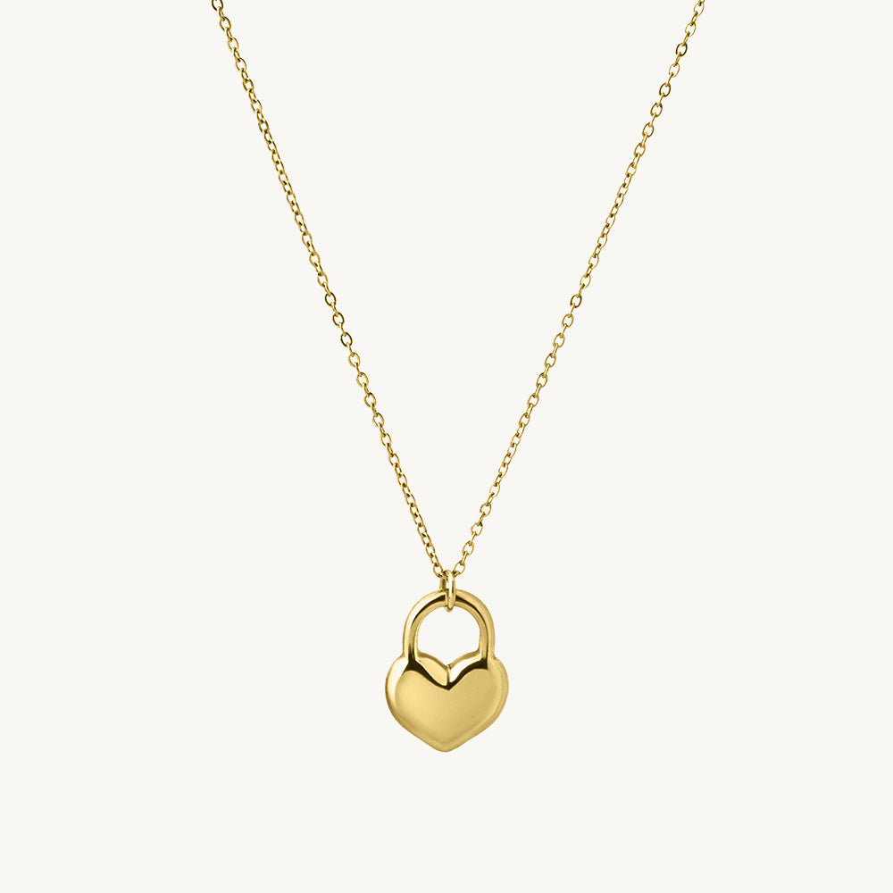 Solid Heart Pendant Necklace