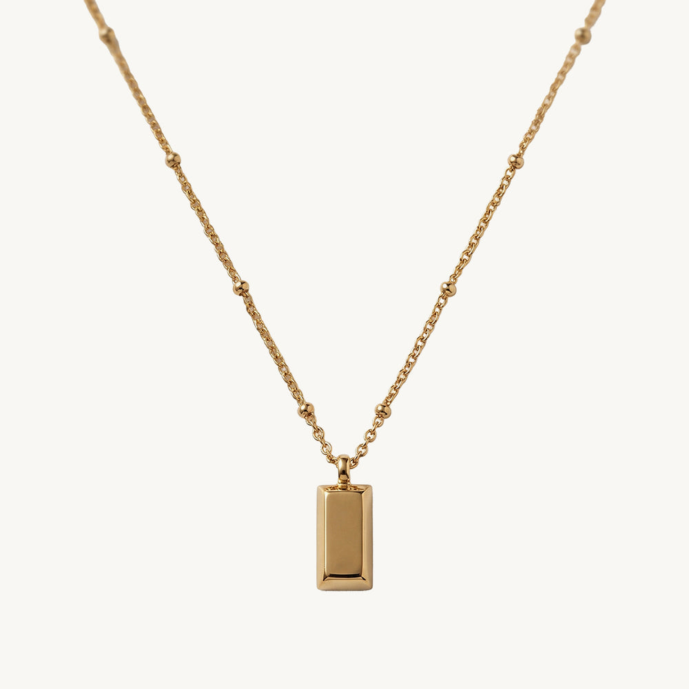 Mini Bold Bar Pendant Necklace