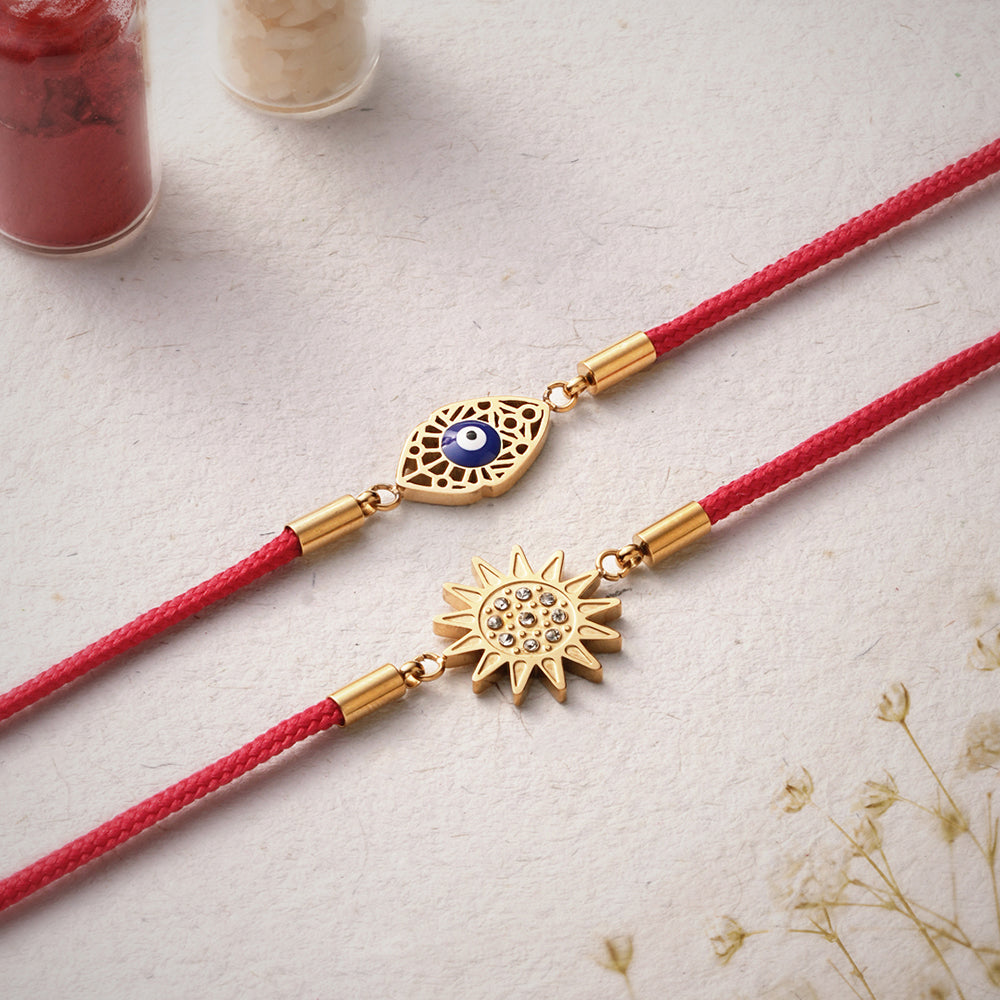 Solar Fortune Rakhi Set