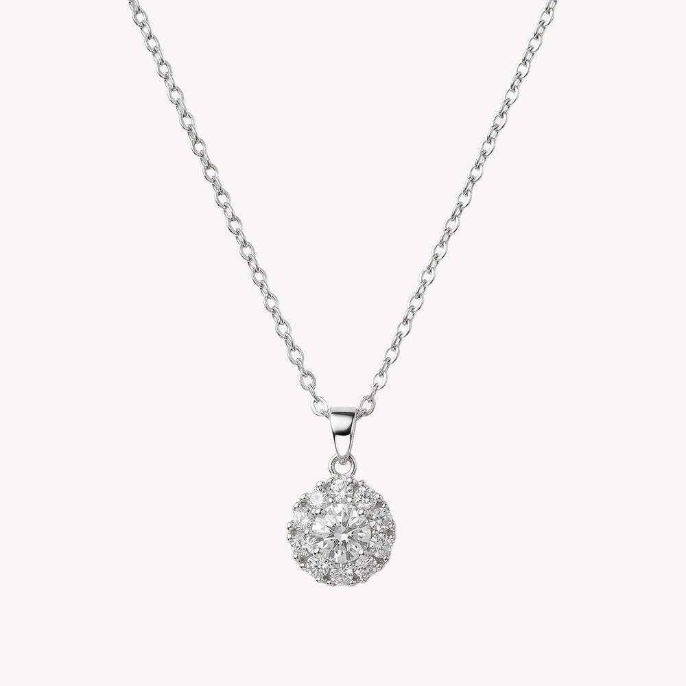 Delicate Oval Spark Pendant Necklace