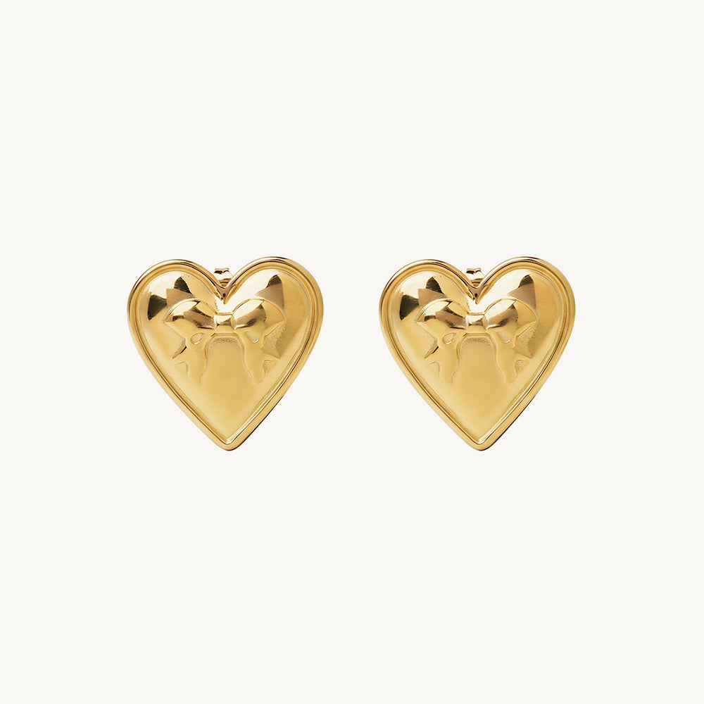 Sweet Heart Bold Stud Earrings