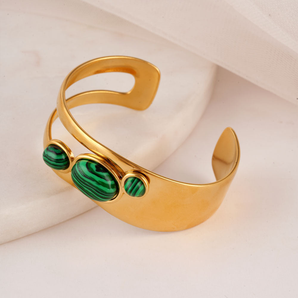 Luxe Stone Cuff Bracelet - view 3