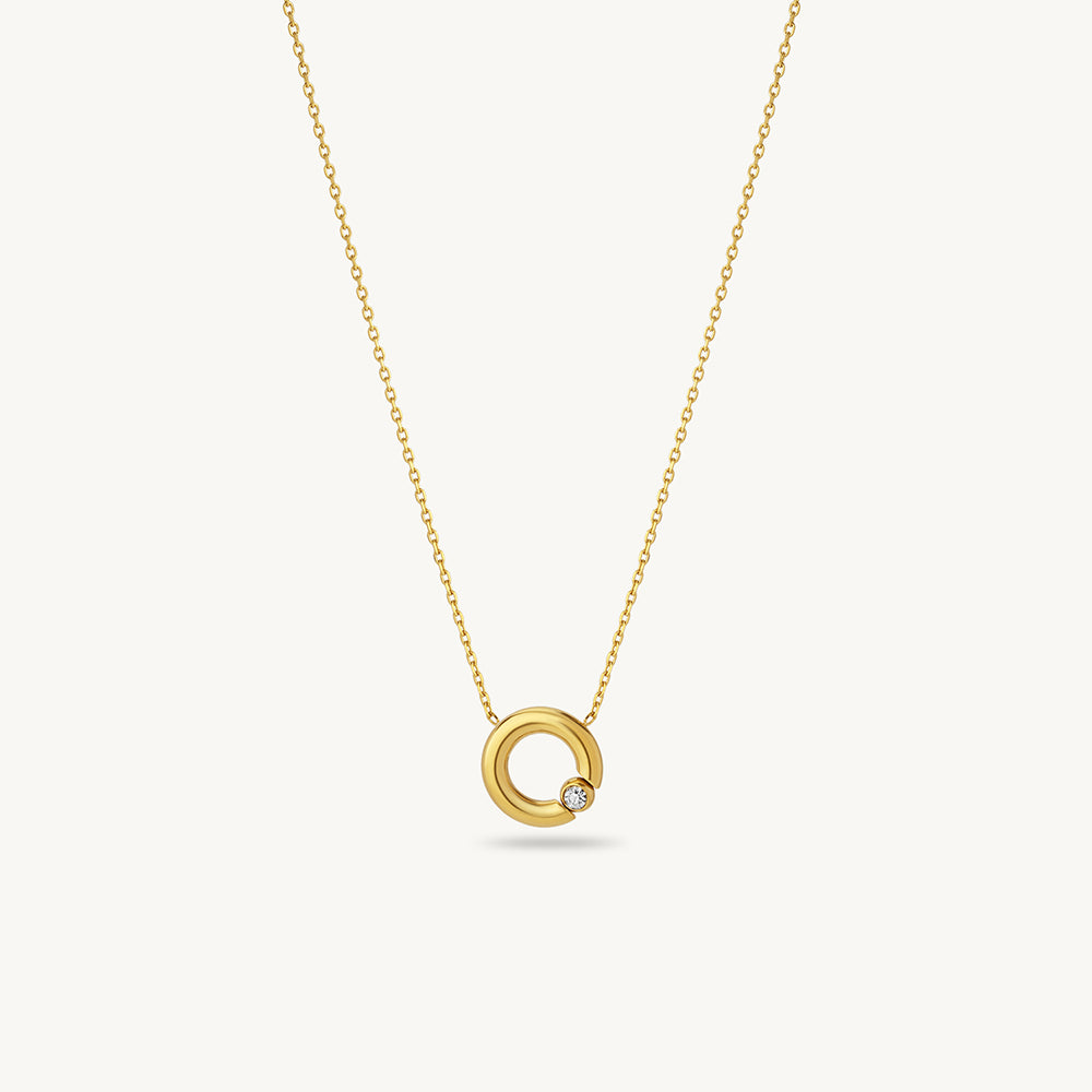 Elegant Circle Crystal Necklace