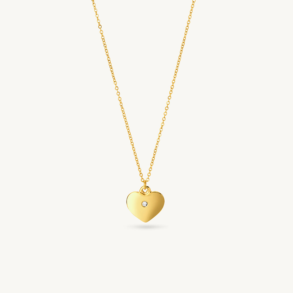 Soft Heart Drop Pendant Necklace