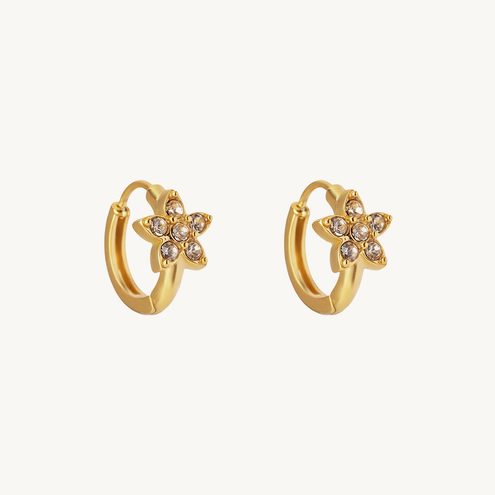 Regal Petal Glow Hoop Earrings