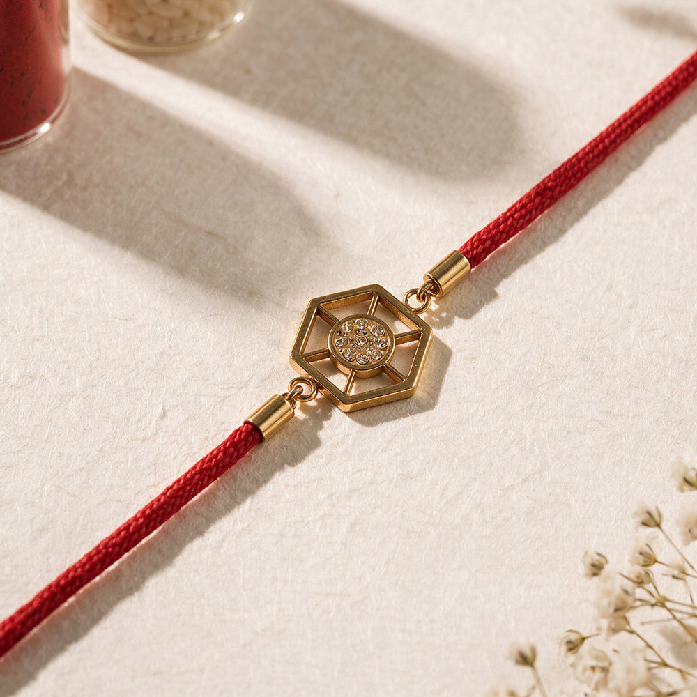 Sacred Crystal Hexagon Rakhi