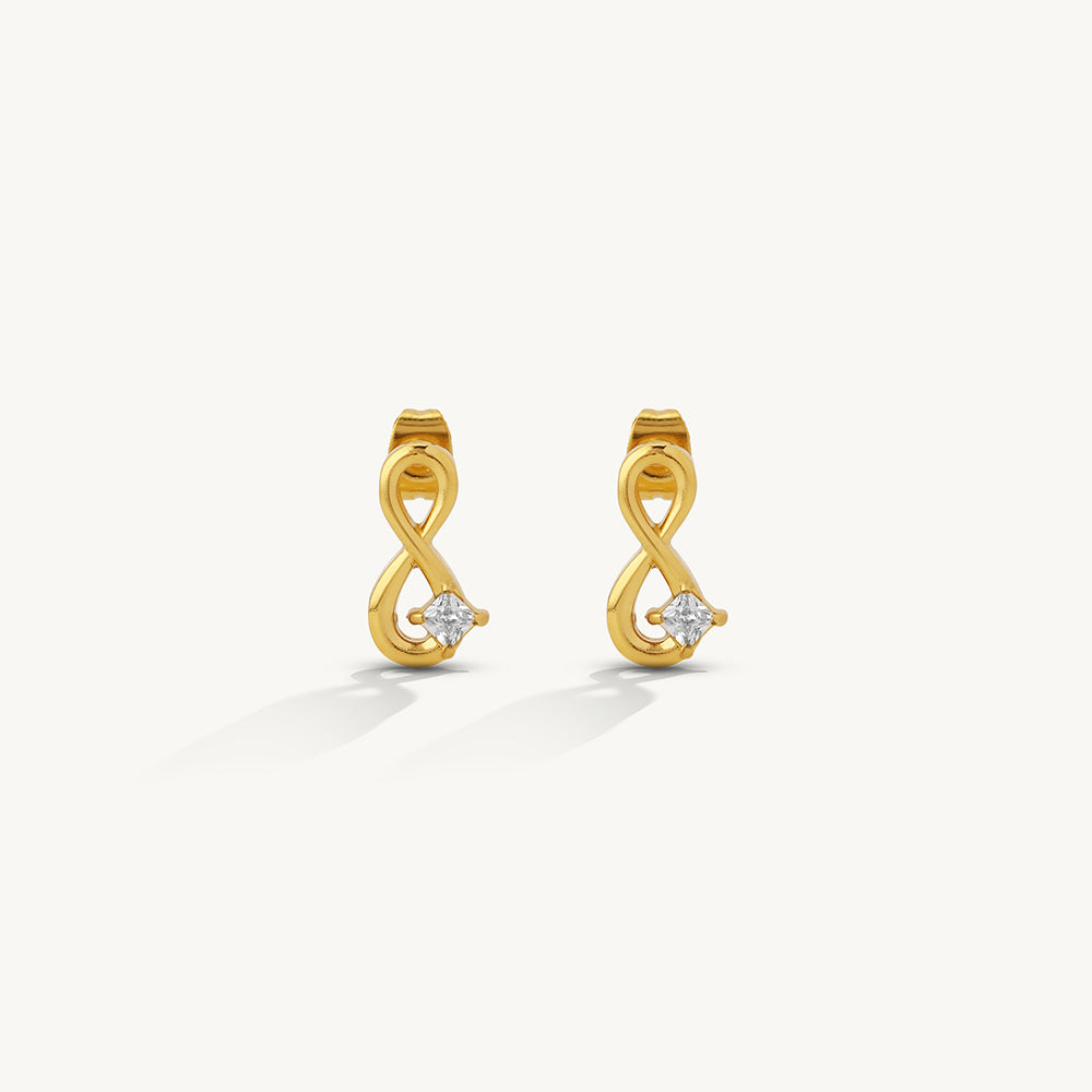 Gilded Infinity Stud Earrings