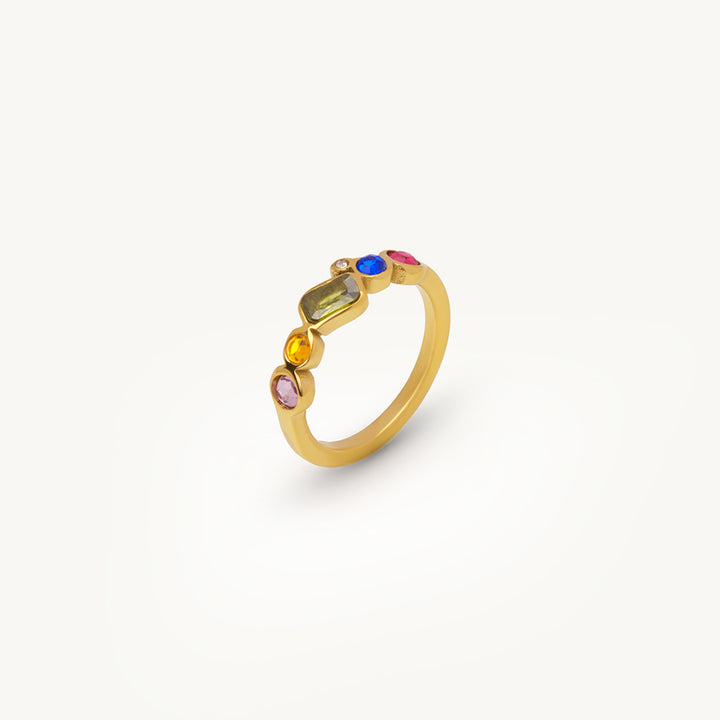 Multi Colour Stone Accent Ring – PALMONAS