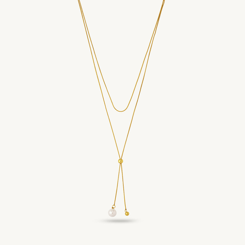 Auric Layered Pearl Necklace