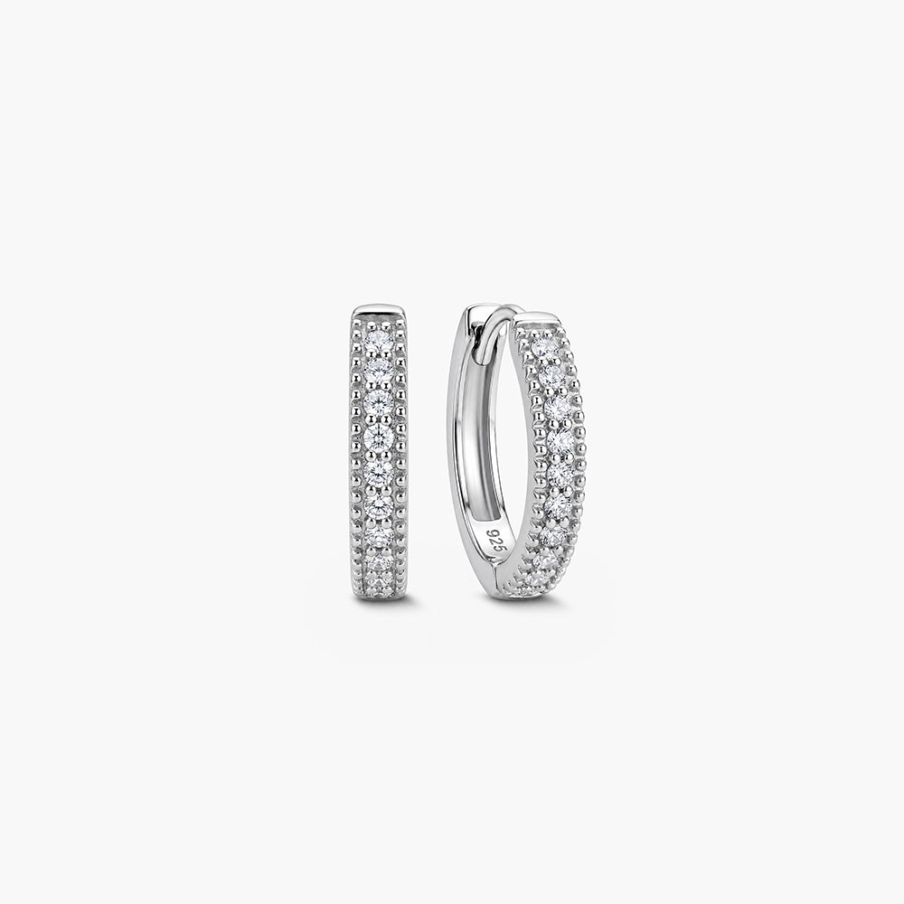 Aurielle Spark Platinum Plated 925 Sterling Silver Earrings