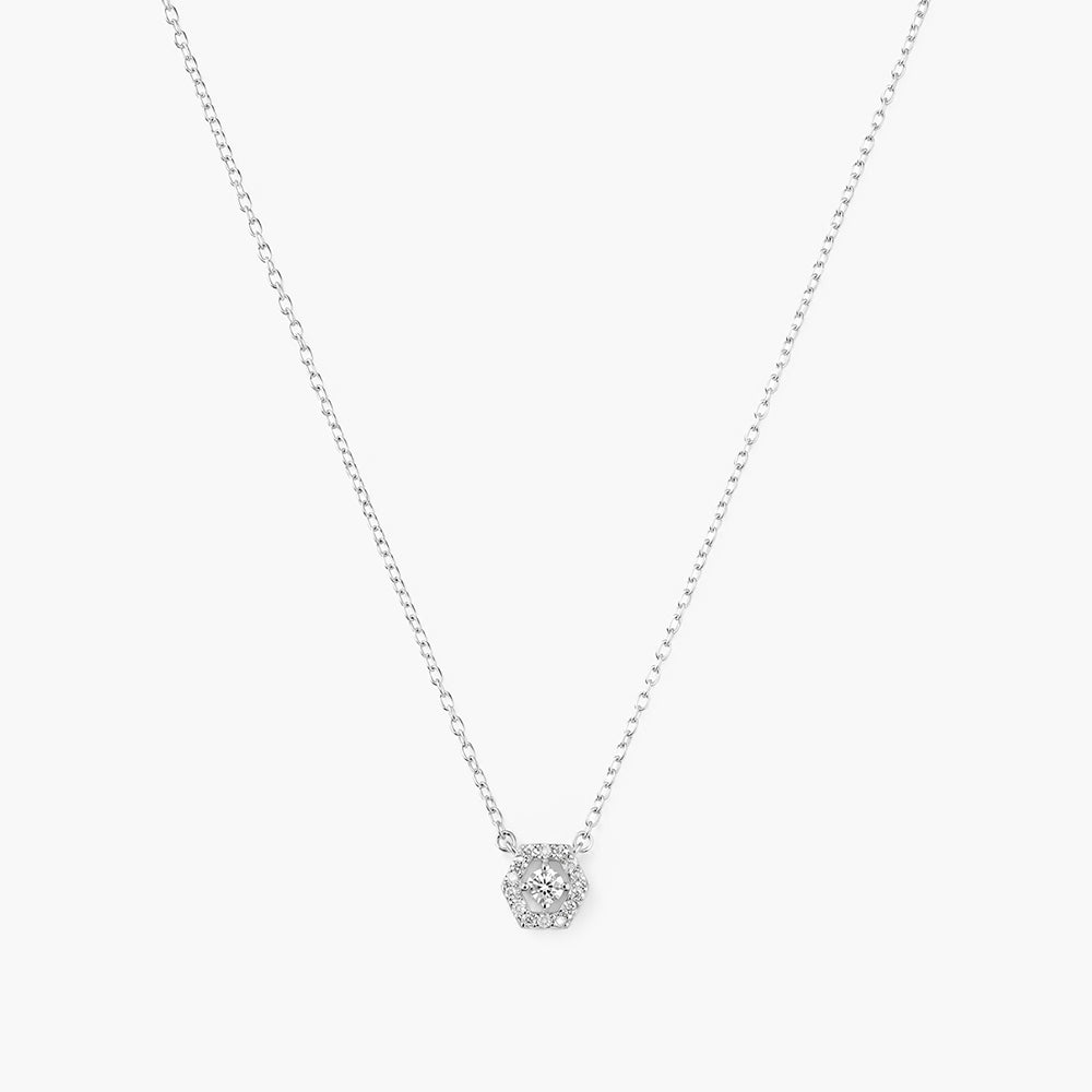 Aurelia Octa Platinum Plated 925 Sterling Silver Necklace
