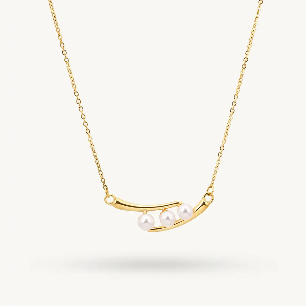 Linear Pearl Strand Necklace