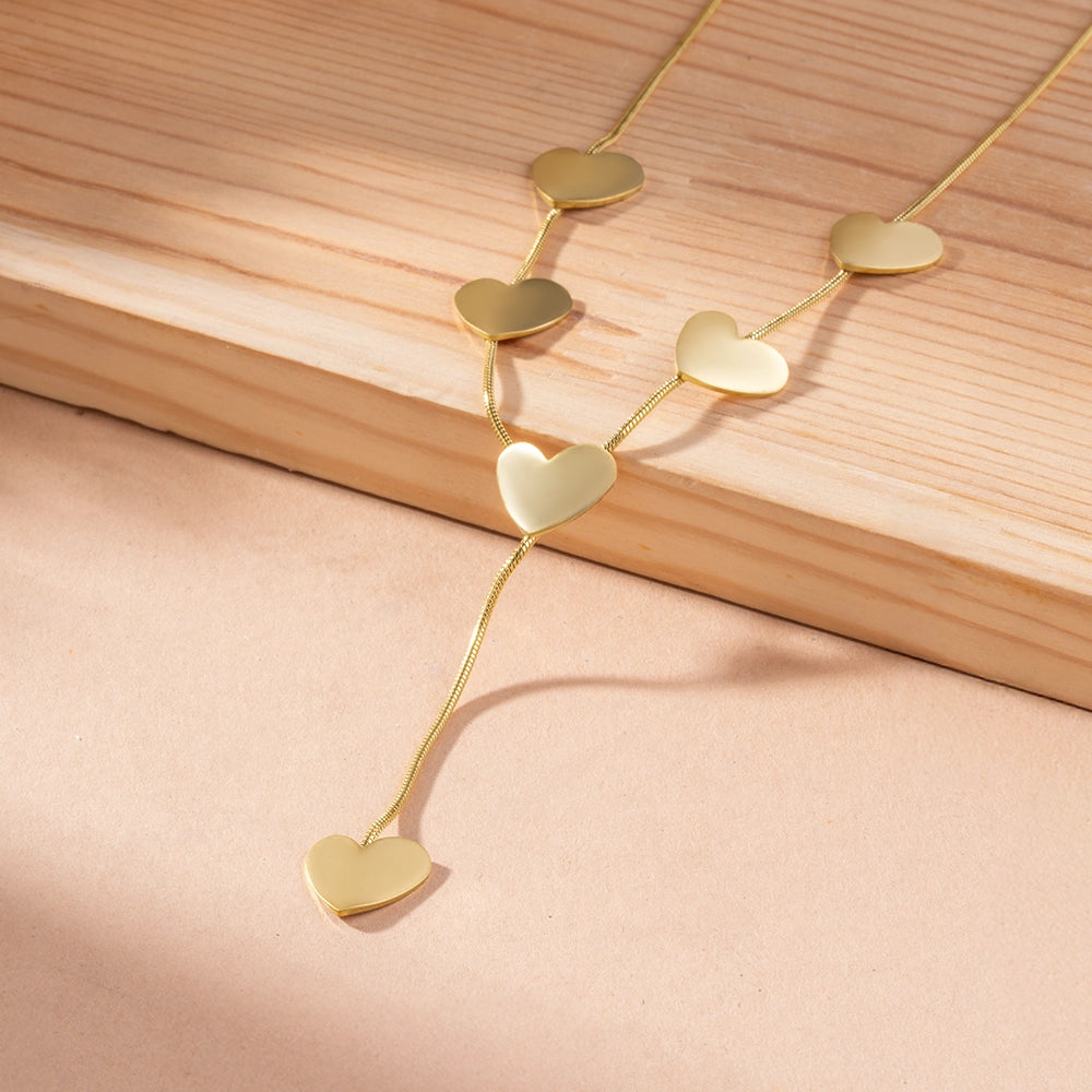Soulful Hearts Lariat Necklace
