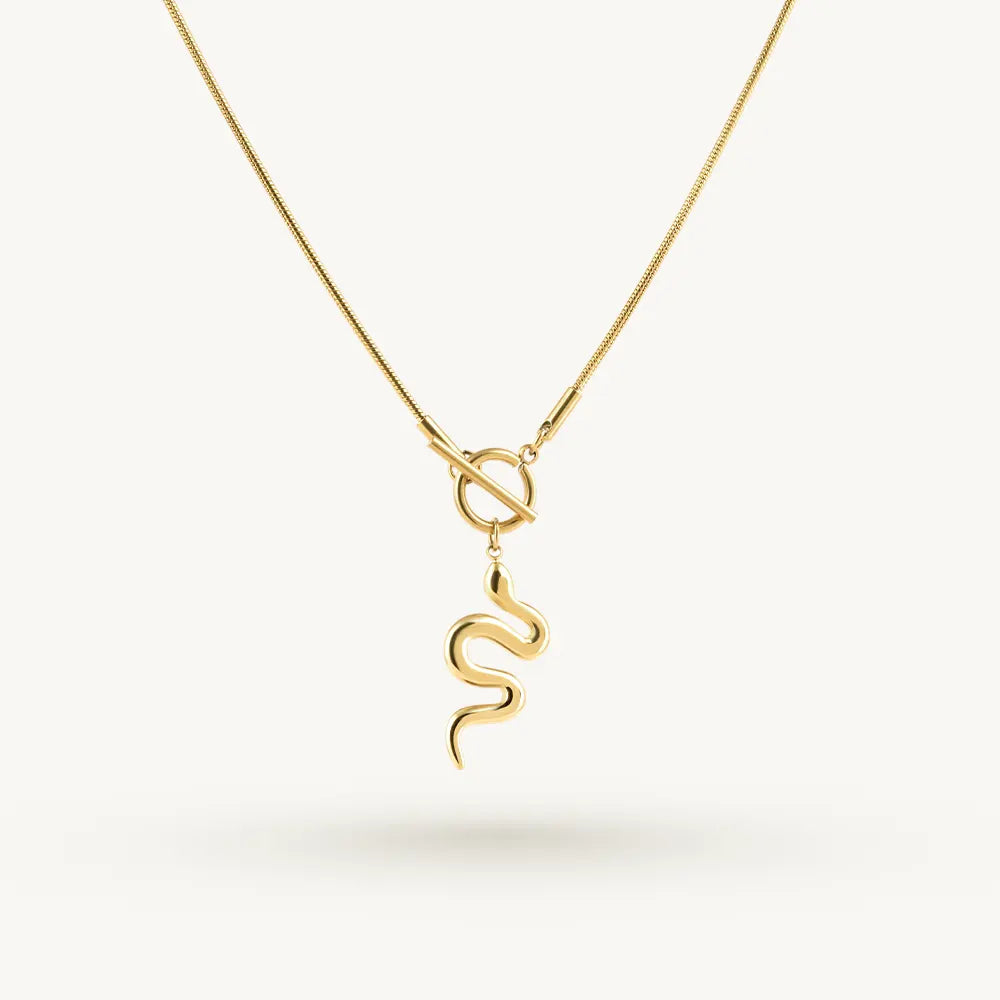 Snake Motif Toggle Necklace