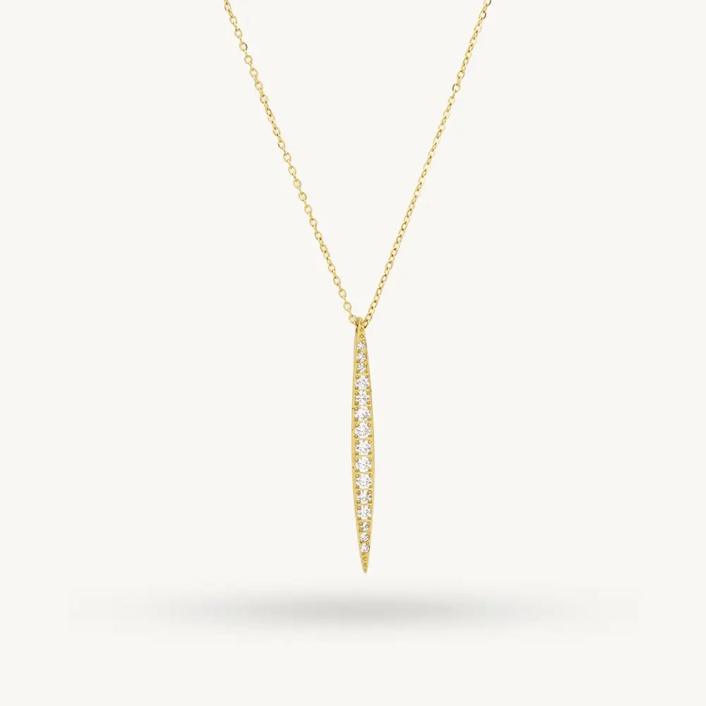 Stellar Line Crystal Bar Necklace