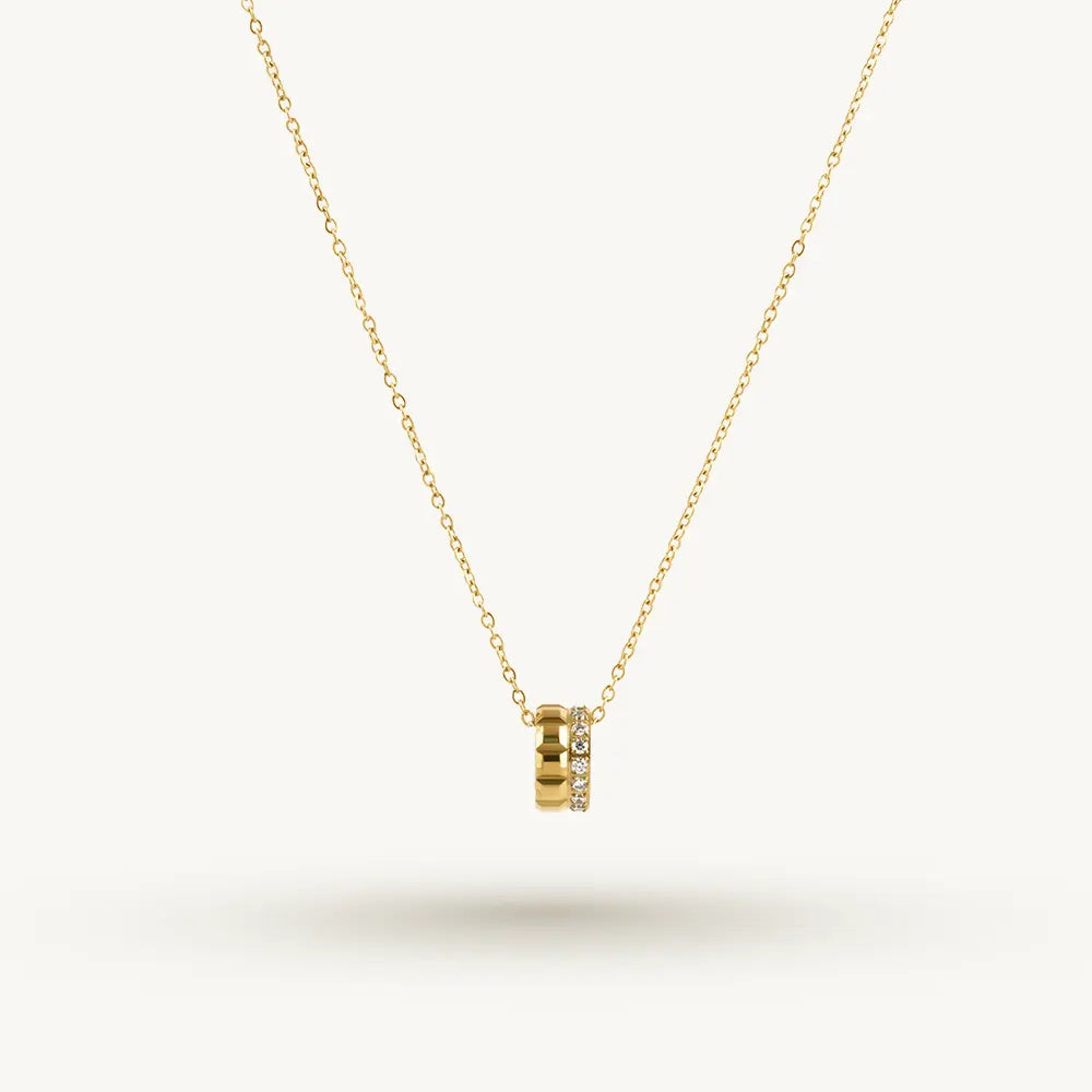 Crystalline Halo Sphere Pendant Necklace