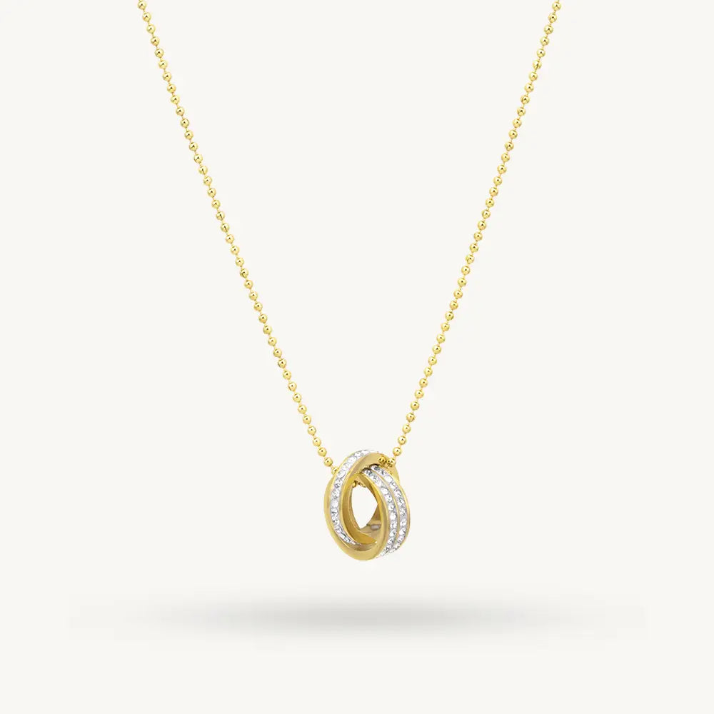 Orbit Spark Circle Pendant Necklace