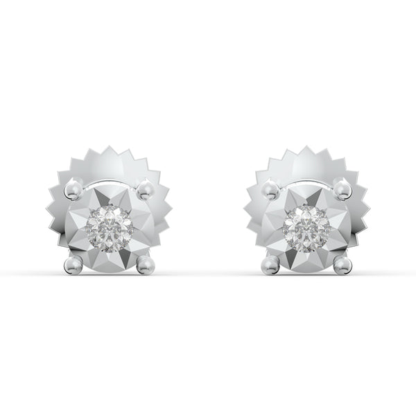 Divine Sparkle 925 Sterling Silver Lab Grown Diamond Earrings