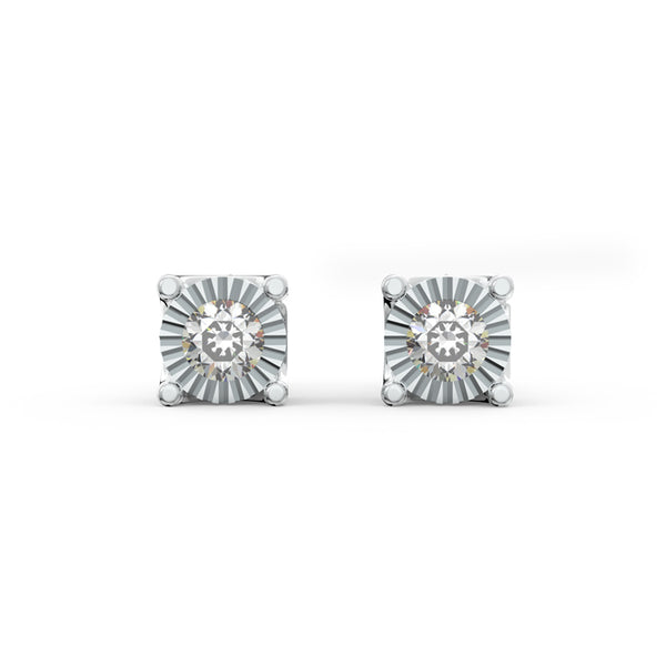 Refined Glow 925 Sterling Silver Lab Grown Diamond Earrings