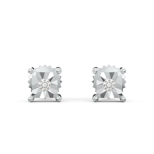 Timeless Solitaire 925 Sterling Silver Lab Grown Diamond Stud Earrings