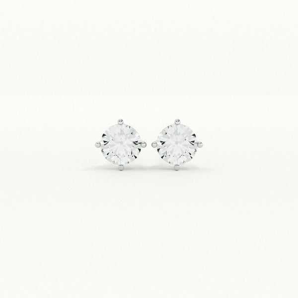 Lab-Grown Diamond Solitaire 925 Sterling Silver Earrings | 1.02 Carat