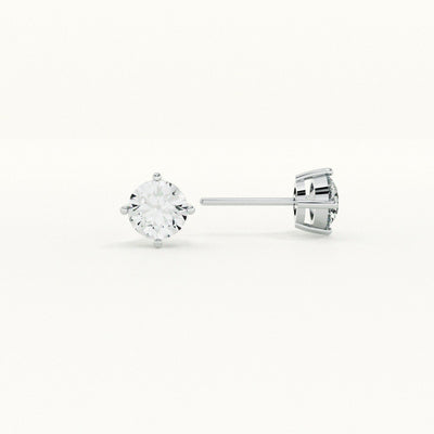 Lab-Grown Diamond Solitaire Customizable Earrings