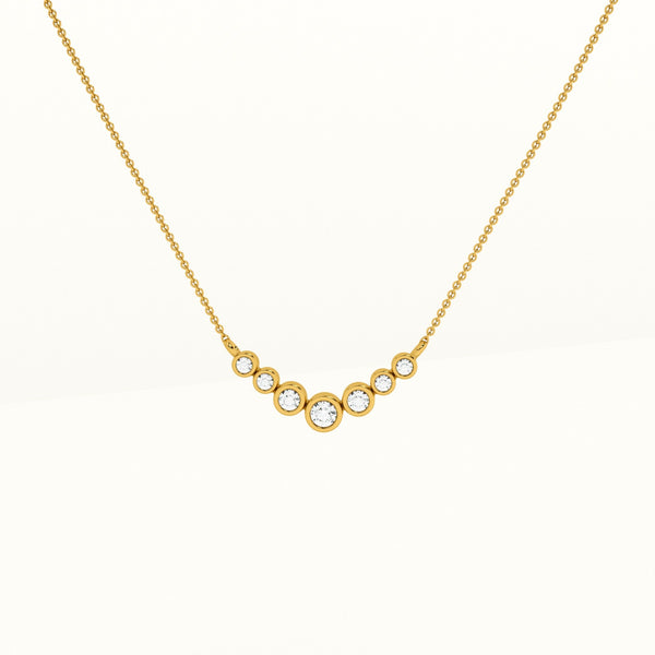 Stepping Stone Lab Grown Diamond + Gold Vermeil Necklace