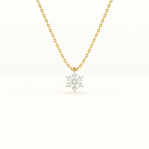 Eternal Blossom  Lab Grown Diamond + Gold Vermeil Necklace