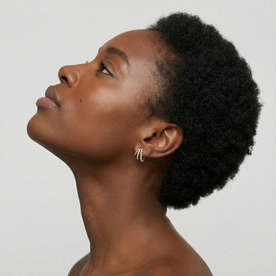 Bar Drop 9KT Gold Lab Grown Diamond Earrings