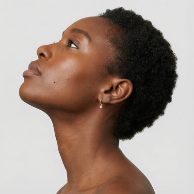 Charismatic 9KT Gold Lab Grown Diamond Drop Earring