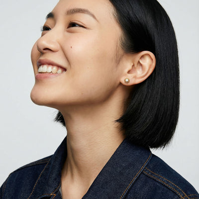 Sunshine Elegance 9KT Gold Lab Grown Diamond Stud Earring