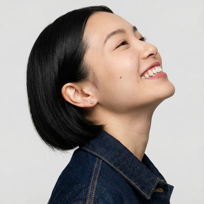 Petal Cluster 9KT Gold Lab Grown Diamond Stud Earring