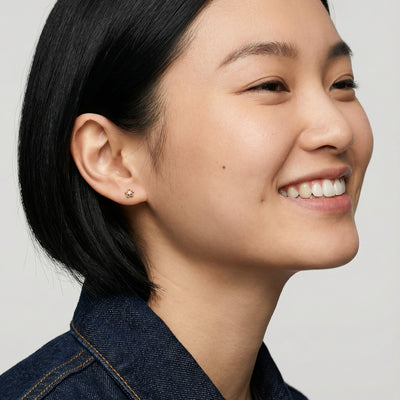 Petal Kiss 9KT Gold Lab Grown Diamond Stud Earring