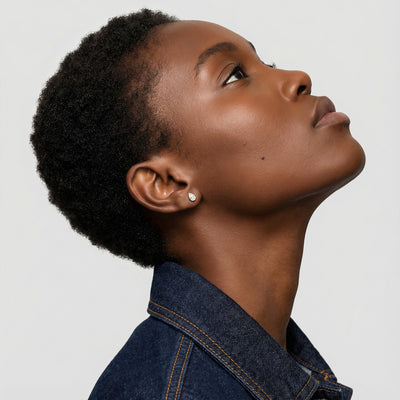 Teardrop 9KT Gold Lab Grown Diamond Stud Earring