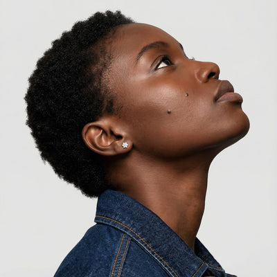 Blossom Base 9KT Gold Lab Grown Diamond Stud Earring