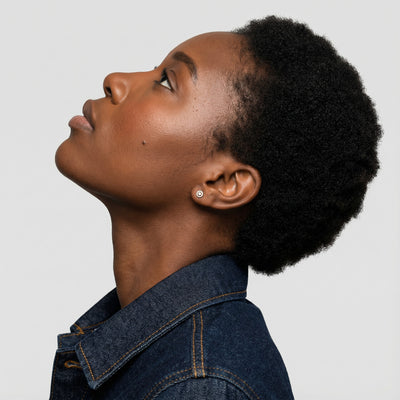 Heirloom Halo 9KT Gold Lab Grown Diamond Stud Earring