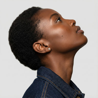 Starry Sparkle 9KT Gold Lab Grown Diamond Stud Earring