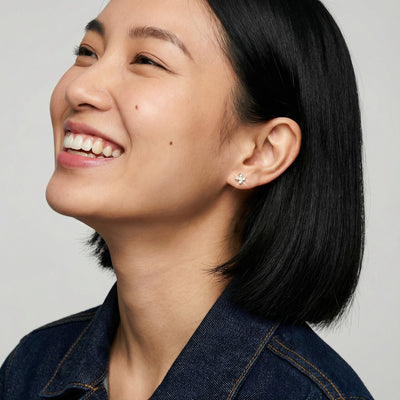 Bohemian 9KT Gold Lab Grown Diamond Stud Earring