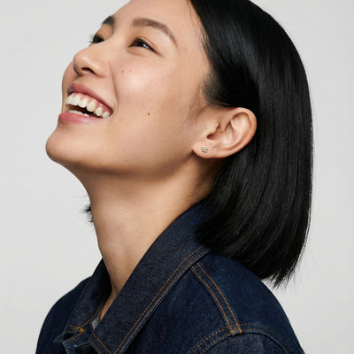 Wildflower 9KT Gold Lab Grown Diamond Stud Earring