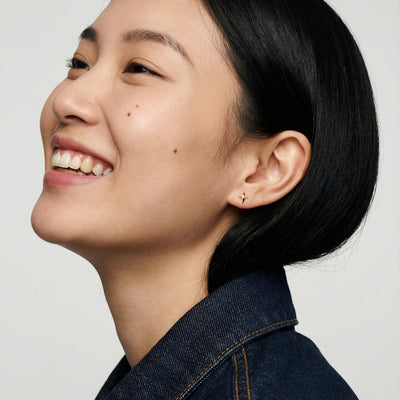 Cosmic Star 9KT Gold Lab Grown Diamond Stud Earring