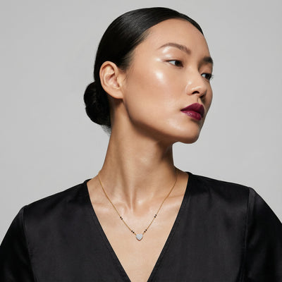 Bold Sparkle Heart 9KT Lab-Grown Diamond Mangalsutra