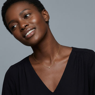 Vivid Glow 9KT Gold Lab Grown Diamond Gold Necklace