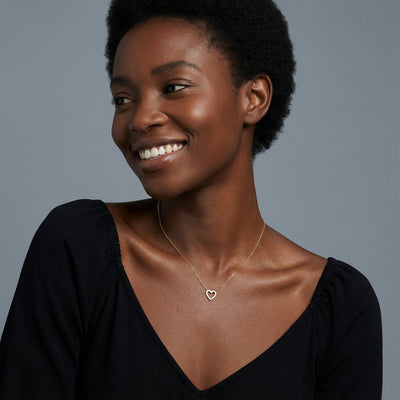 Pure Heart 9KT Gold Lab Grown Diamond Pendant