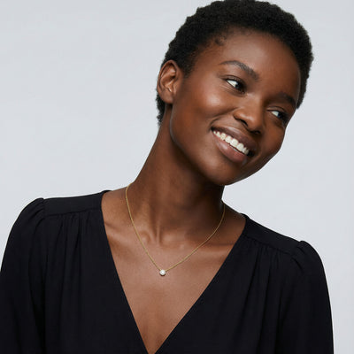 Celeste Cluster 9KT Gold Lab Grown Diamond Necklace