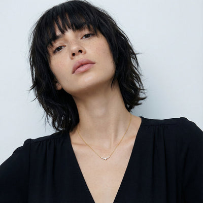 Stepping Stone 9KT Gold Lab Grown Diamond Necklace