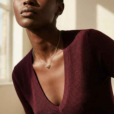 Guardian Stone 9KT Gold Lab Grown Diamond Necklace